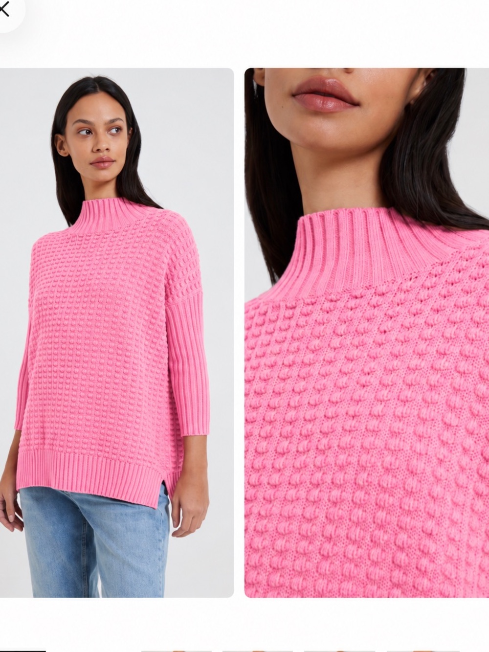 French Connection Mozart Popcorn Pink Sweater